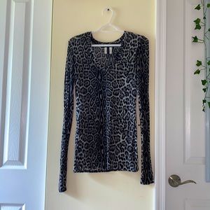 BCBGMaxazria Animal Print Top